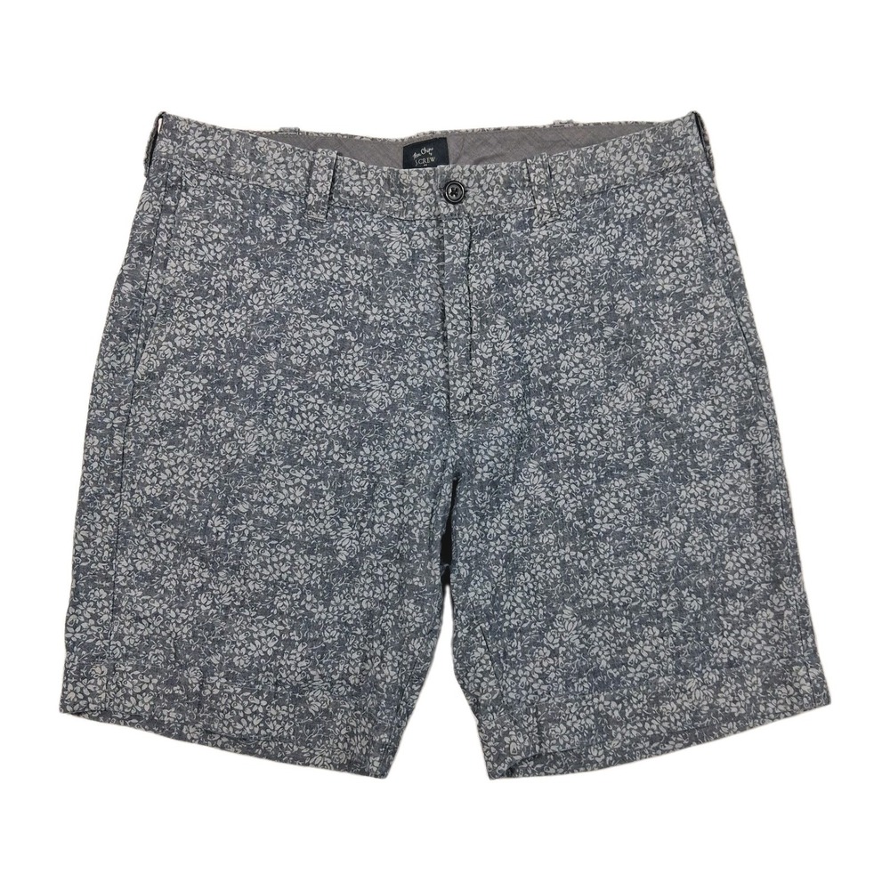 J.CREW Flex Chino Shorts Men's Size 32 Blue Floral Lightweight Casual Preppy